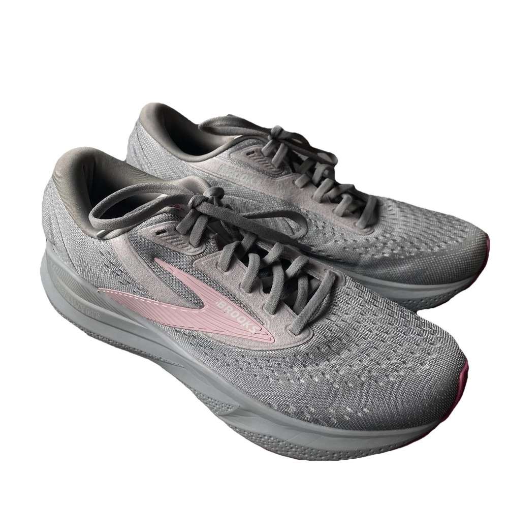 Brooks Adrenaline GTS 24 Women's Size 10 Gray Pink Running Athletic Shoes